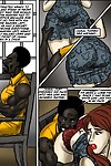 Gevangenis controle geïllustreerd interracial