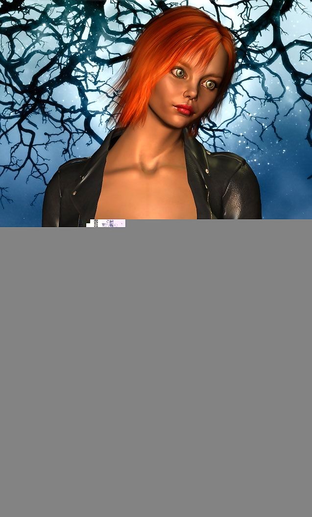 Short hair redhead toon babe wearing leather jacket outdoors - part 15