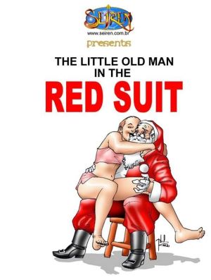 精练 小 旧 人 在 红色的 西装