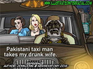 illustratedinterracial Pakastaans taxi man