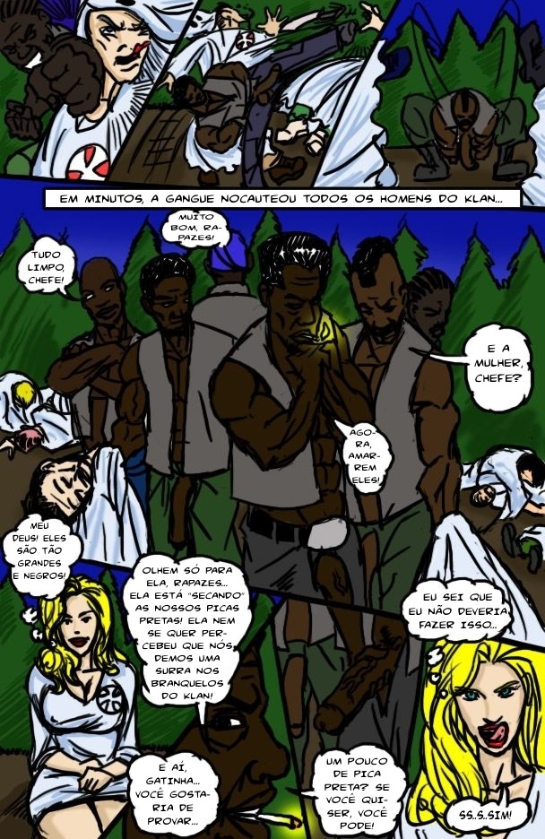 O klan a la mierda ilustrado interracial