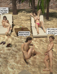 familyfancy3d परिवार नंगा नाच पर के समुद्र तट