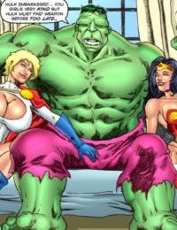Superheroine ComiXXX- Wonder Woman & Power Girl- Big One