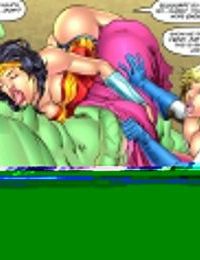 Superheroine ComiXXX- Wonder Woman & Power Girl- Big One