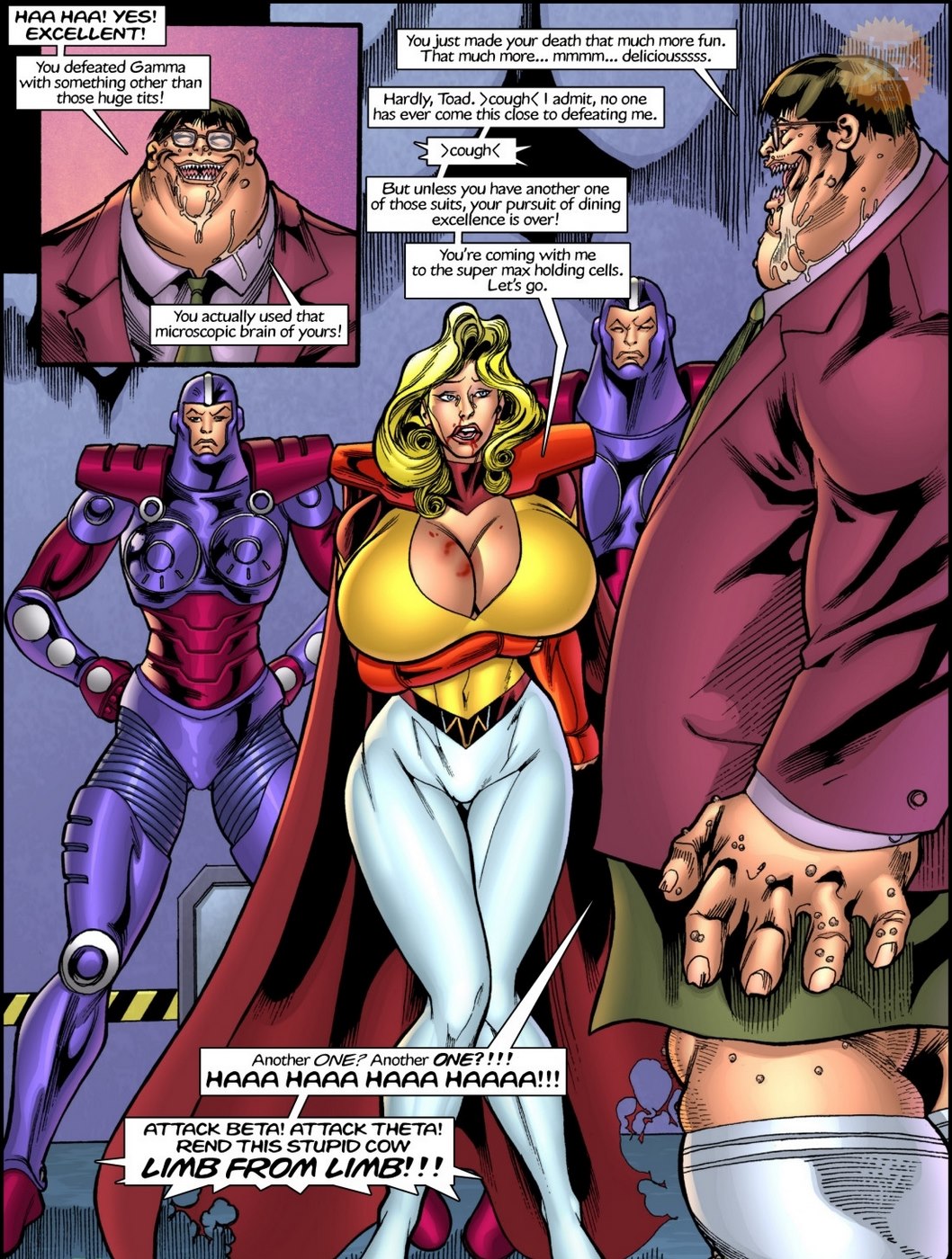 superheroína Central poderoso Vaca Parte 3