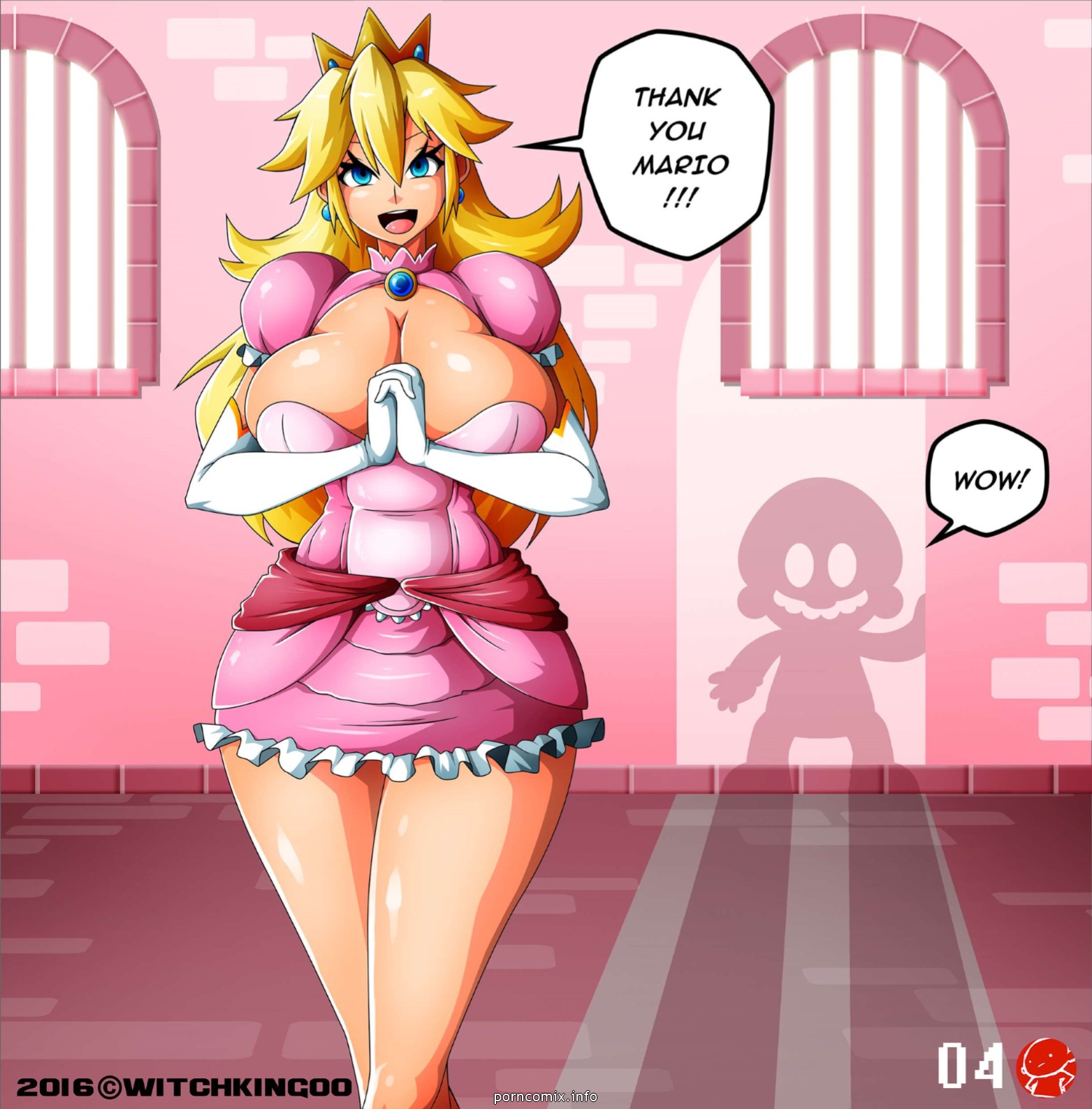 Prinzessin Peach Dank Sie Mario