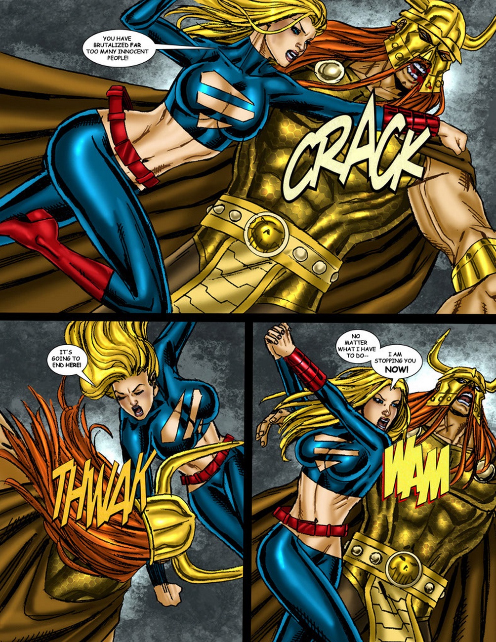 9 superheroines vs señor de la guerra 3