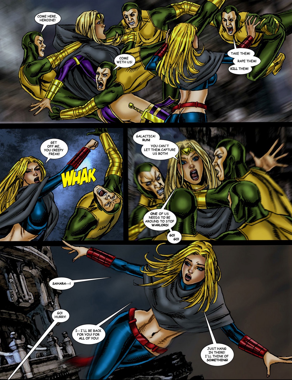 9 superheroines vs señor de la guerra 2