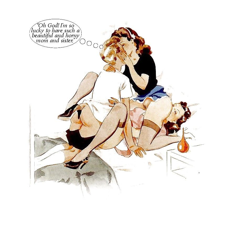 Vintage Cartoon Porn Incest Animated - Vintage Art with Incest Captions at XXXComicPorn.Com